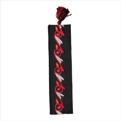 BEL Embroidered Black Bookmark