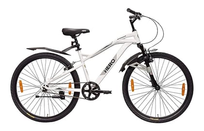 Hero Spinner 26 T Single Speed Cycle | MTB | White | Front Suspension | Unisex | Single Speed