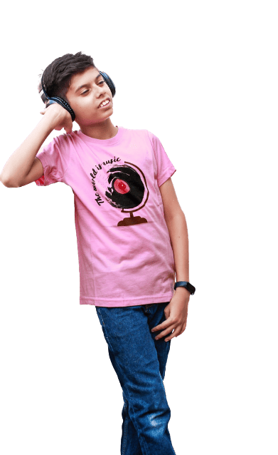 KUCHU Unisex Tshirt | Made of Super Combed Cotton-Modal Natural Fiber Better Than 100% Cotton| Soft & Breathable Fabric| Unique Digitally Printed Design |Vibrant Colour | World Is Music