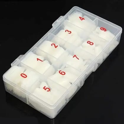 500 pcs High Quality White Nails 500 Pcs Acrylic Nail Tips, Fake Nails Artificial Nail with Box