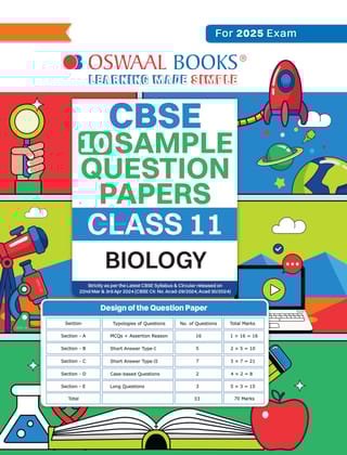 Oswaal CBSE Sample Question Papers Class 11 Biology (For 2025 Exam) Oswaal Editorial Board