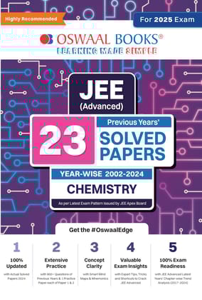 Oswaal JEE Advanced 23 Years' Year-Wise Solved Papers (2002-2024), Chemistry (For 2025 Exam) Oswaal Editorial Board