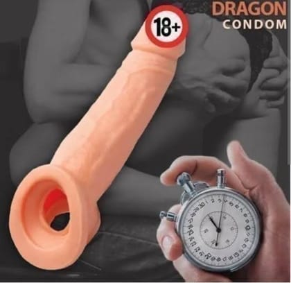 Dragon Penis Extender Silicone Condom Reusable Condom for Extra Time & Pleasure (Pack of 1)