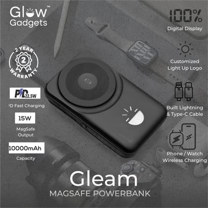 Glow Gadgets Gleam 10000 mAh Magsafe Power Bank