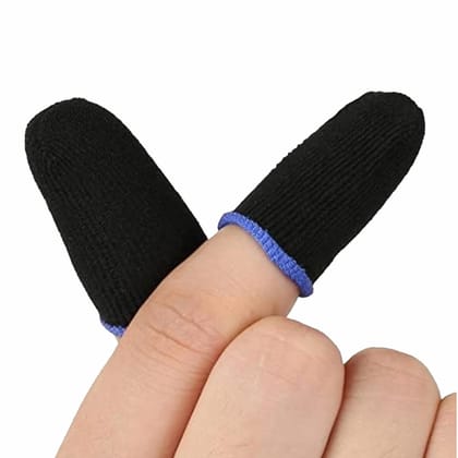 LIRAMARK Pubg Anti-Slip Thumb Sleeve, Slip-Proof Sweat-Proof Professional Touch Screen Thumbs Finger Sleeve for Pubg Mobile Phone Game, Garena FreFire, COD Mobile, Asphalt etc (1 Pair - 2 Peices)