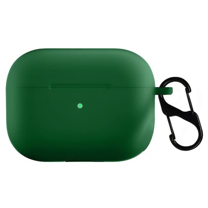 LIRAMARK Silicone Soft Case Cover with Buckle for Airpods Pro 2 Case (2023/2022), AirPods Pro 2nd Generation Cover (Green)