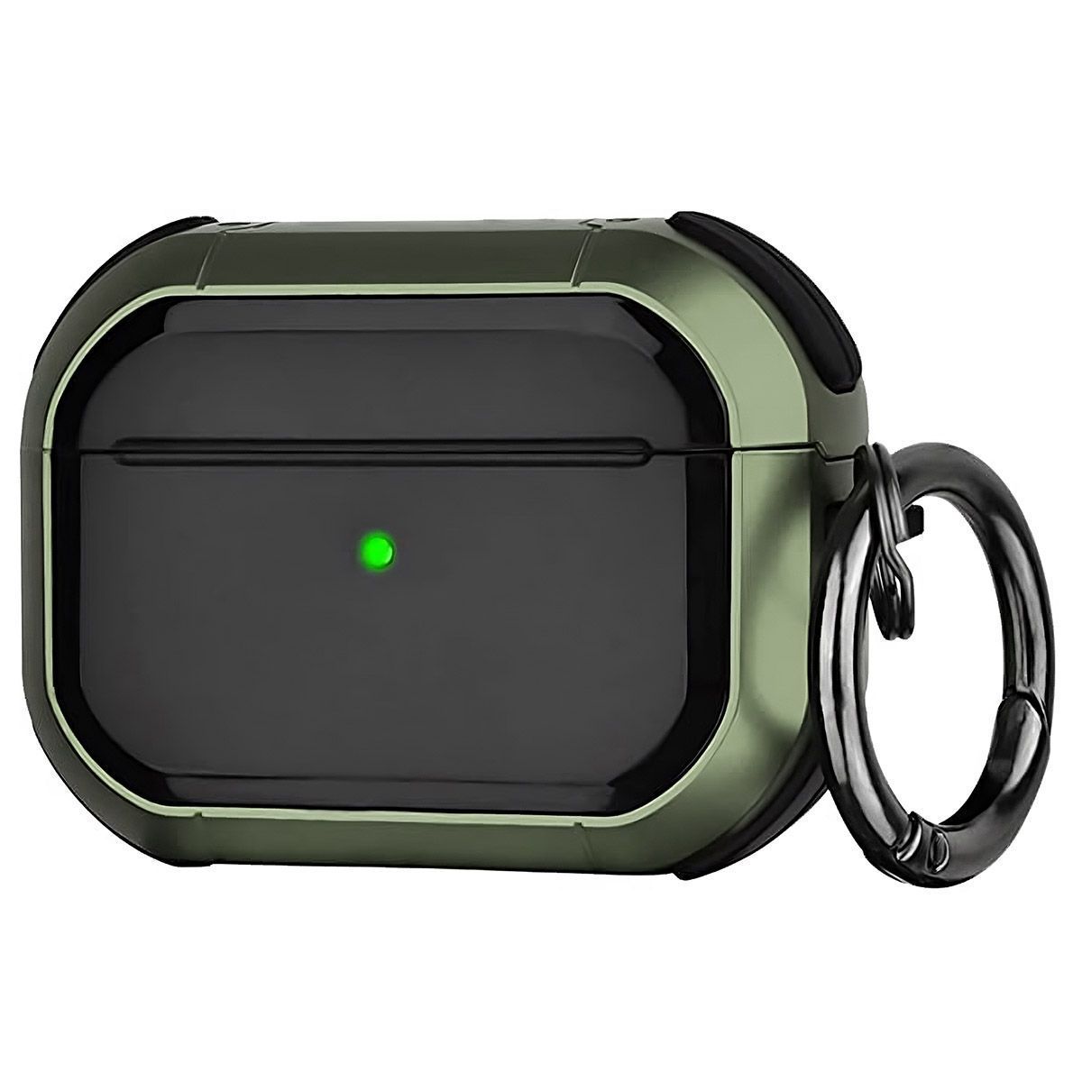 LIRAMARK Tough Rugged Hard Shell Armor case cover for Airpods Pro (2019), AirPods Pro 1st Generation (Green)