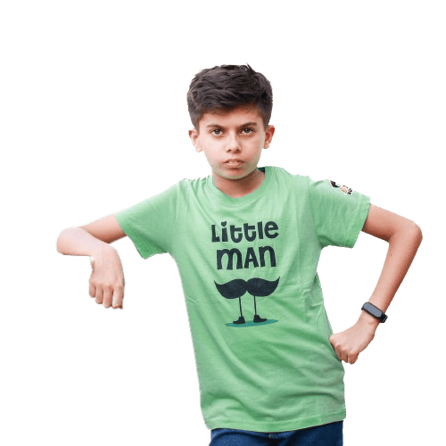 KUCHU Unisex Tshirt | Made of Super Combed Cotton-Modal Natural Fiber Better Than 100% Cotton| Soft & Breathable Fabric| Unique Digitally Printed Design |Vibrant Colour | Little Man