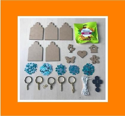 The brown box-Lippan Fridge Magnet Making kit,Lippan Keychain Making kit,Bag tag Making kit.