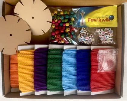 The brown box Kids Bracelet Making Kit,Friendship Bracelet Jewellery Making kit,Friendship Band Making Kit,Hobby kit,DIY Kit,Art and Craft Kit,Craft Kit,Rakhi Making Kit.