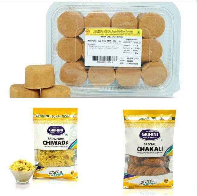 Combo Pack 6 (Special Chakali -1 Pack, Patal Poha Chiwda -1 Pack, Besan Ladu -1 Pack)