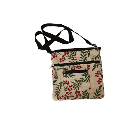 Hand-crafted Crossbody Bag with Vibrant Floral Print and Adjustable Strapfloral print