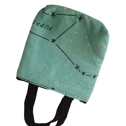 Constellation Print Canvas Tote Bag