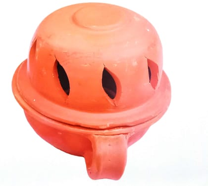 Handmade Clay Incense Burner with Lid - Perfect for Home Fragrance and Aromatherapy