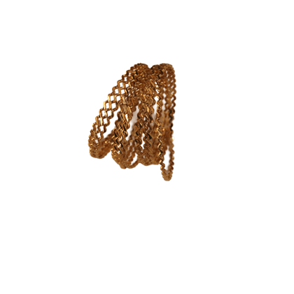 Buy Wavy Gold Bangles Online at JewelSmart