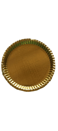 Gold round paper plate