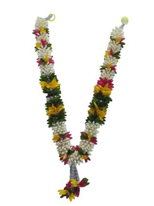 Artificial Marigold and Jasmine Flower Garland for Weddings, Parties, and Other Special Occasions