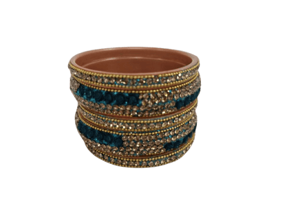 Set of 6  Traditional Indian Rhinestone Bangles