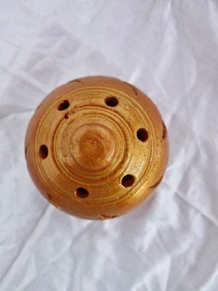 Handmade Golden Clay Incense Holder