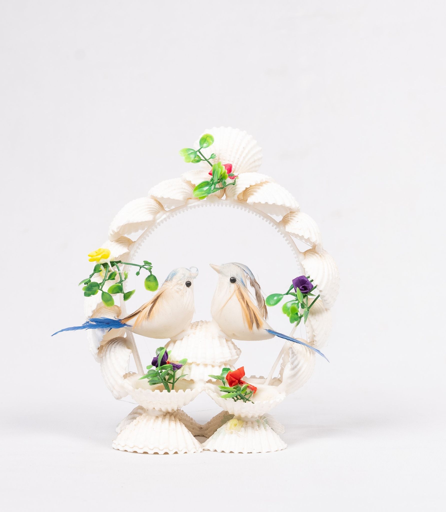 Sea Shell Bird Pair Small Home Decor