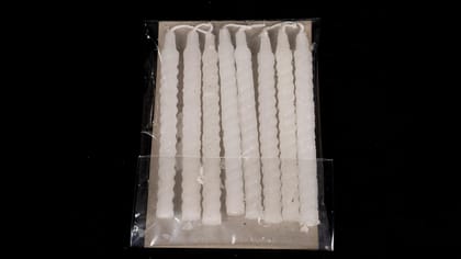 Pack of 10 White Spiral Candles