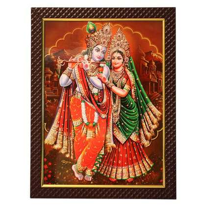 Radhey Krishna Wooden Photo Frame, Hancrafted Wooden Photo Frame, Photo Frame, (NULM-Tirupati-15)