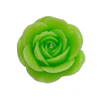 Sonchiraiya Green White Flower Candle [ Pack of 3]