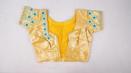 Sonchiriya Yellow Embroidery Work Blouse