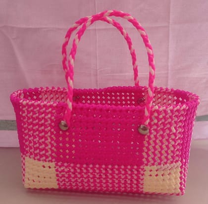 Small milk nylon wire basket-pink