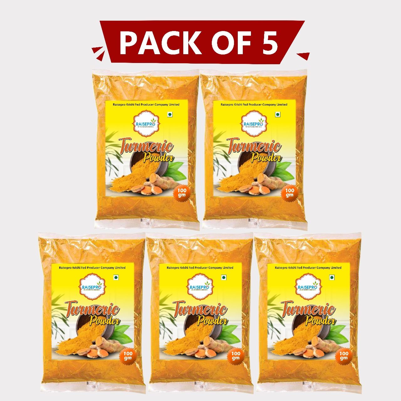 Combo Pack of Turmeric Powder (5 Packs)