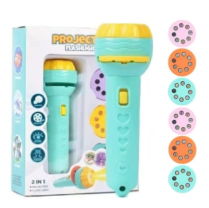  2-in-1 Projector Flashlight for Kids, Story Telling Flashlight with 8 Scene Discs, Early Learning Educational Toys for Toddlers Boys Girls Age 3 4 5 6 Year Old