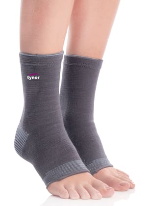 Tynor Anklet Comfeel, Grey, Pack of 2