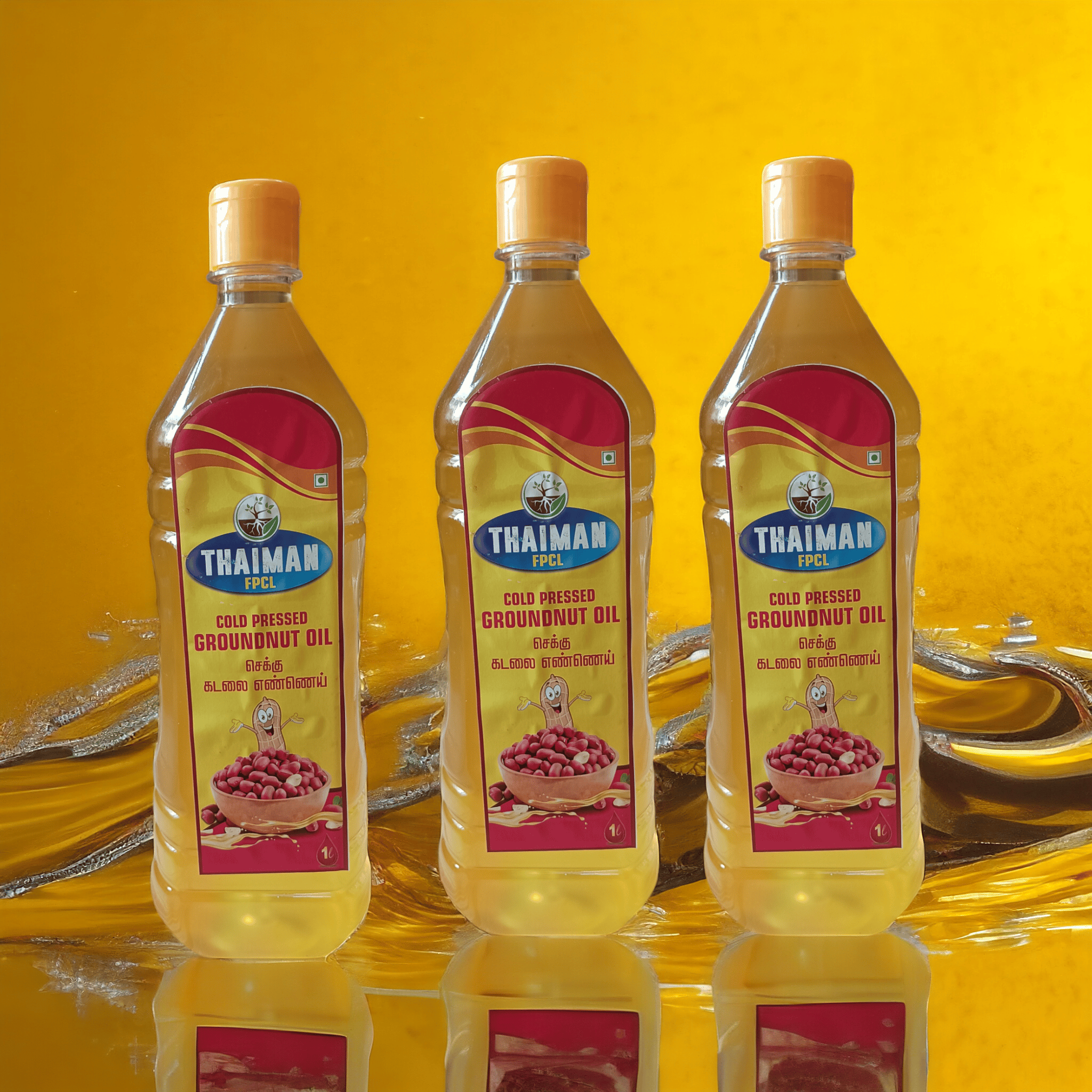  THAIMAN Cold Pressed Groundnut Oil - 1 LTR