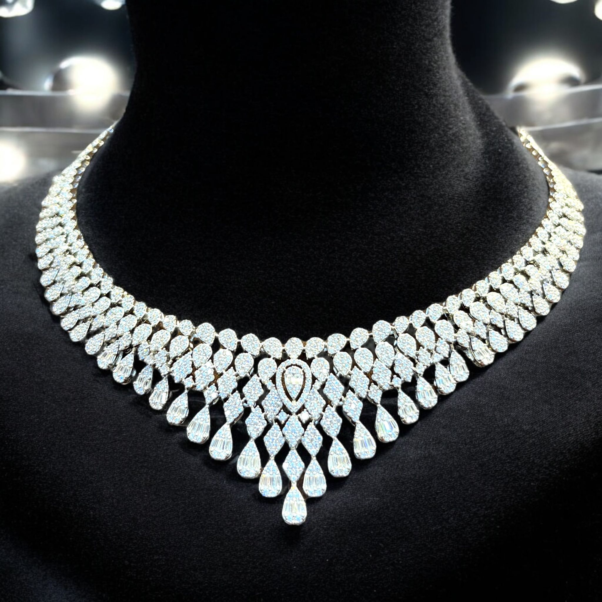 Stunning American Diamond Necklace Set By Dia Art Jewels