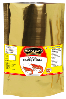 Manna Salva Pickles - Large Prawn Pickle  Non - Veg Pickle