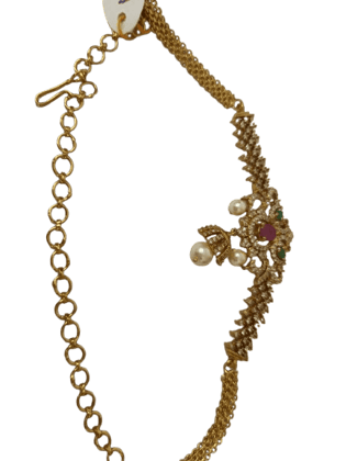 Bridal Gold Plated Kundan Choker Necklace Set With Earrings For Women