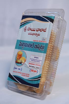 Sri Sai Balaji Chirudhanyalu Multi Millet Biscuits-250gms