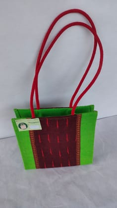 Handmade Floral Jute Sling Bag