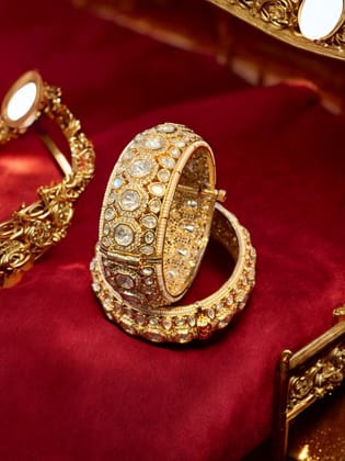 Kalyani Kundan Bangles By Dia Art Jewels