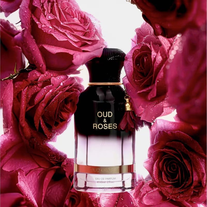 Oud & Roses by Ahmed Al Maghribi Eau De Parfum 60ml – Elegant & Floral Fragrance for Women