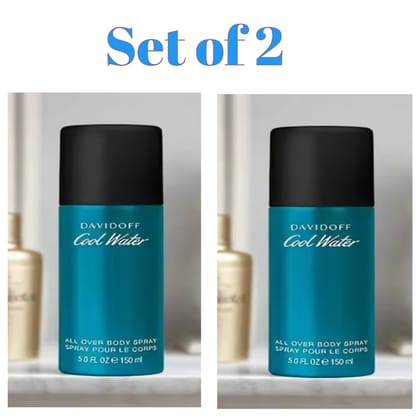 Davidoff Cool Water Deodorant Spray for Men – 150ml (Set of 3)