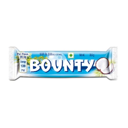 Bounty Coconut Filled Chocolate Bar, 28.5 gm