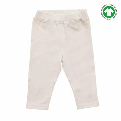 Girl Leggings - White-3-4Y