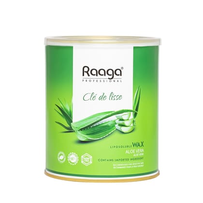 Raaga Professional Liposoluble Body Wax for Smooth Hair Removal, Aloe Vera, For all Skin Types, 800 ml