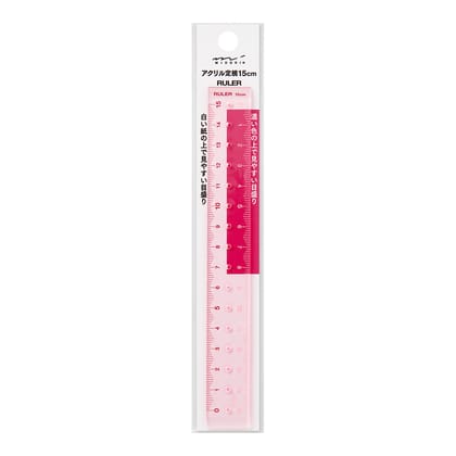 Midori Ruler (15cm) Pink A