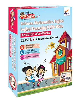 Perfect Genius Junior Activity Workbooks for Science, Maths, Logical Reasoning & English Class 1, 2 & Olympiad Exams 3rd Edition Ages 6 to 8