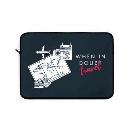 When in doubt travel Laptop Sleeve (Macbook, HP, Lenovo, Asus, Others) | Laptop Cover-13" (13 x 10.5 inches) / Black