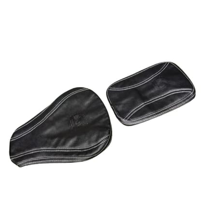 Premium White stich Seat Cover for Classic 500,CLASSIC 350-Black