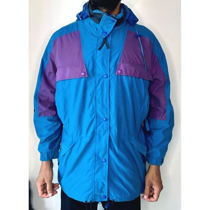 COLUMBIA SPORTSWEAR DARK BLUE SIZE-XL WINDBREAKER JACKETS-Extra large