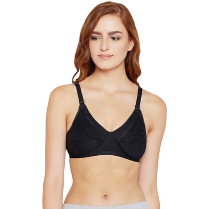 Bodycare Women Cotton Full Coverage Non Padded Regular Bra 5539-Black